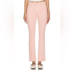 MOTHER The Insider Hover High Rise Straight Jeans Peach Parfait